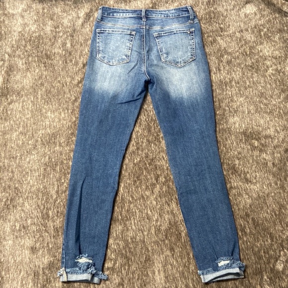 ⭐️ NWOT Sale Button up high waist distressed jeans. Nice stretch! - Picture 2 of 8